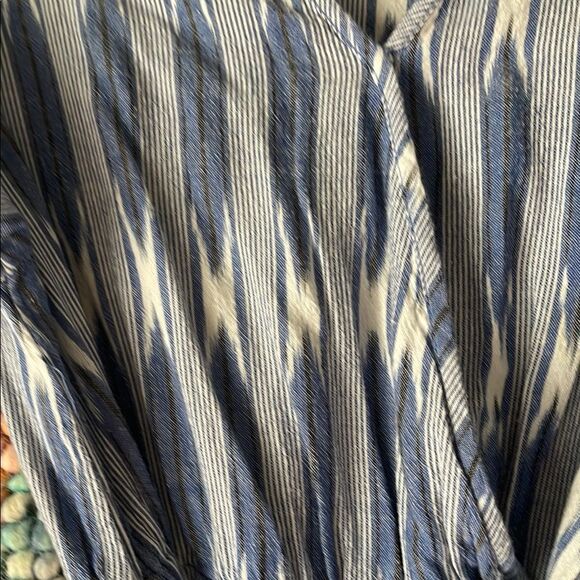 Blue Striped Women's Dress - Picture 2 of 5